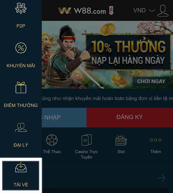 ứng dụng W88 mobile